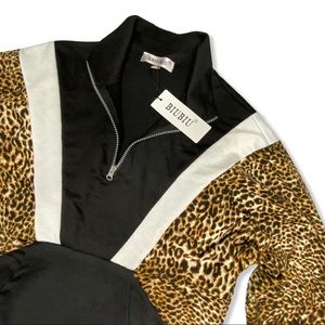 Leopard Animal Print Pullover NWT